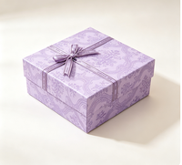 Boîte cadeau rigide magnétique personnalisée de luxe, écologique, faite à la main, avec ruban et estampage à chaud pour emballage cosmétique et de mariage