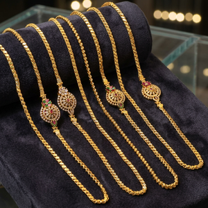 สร้อยคอทองคำแท้ 14K 18K 24K แบบไมโครโกลด์ ประดับเพชร CZ พร้อมโซ่ทองเหลือง เครื่องประดับแฟชั่น สร้อยคอทองประดับเพชร CZ ขายส่ง - Product Image 2