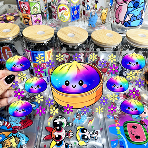 Vinilos Personalizados <span class=keywords><strong>Uber</strong></span> DTF, Adhesivos de Resina PET Impermeables, Sin Necesidad de Calor, Impresión de Adhesivos UV DTF para Tazas de 16 oz - Product Image 2