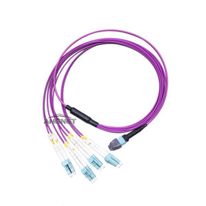 Cavo di cablaggio da MPO a LC da 8core MPO a 4 LC UPC Duplex 8 fiber multimodali (OM4) - Product Image 3