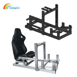 Nouvellement conception noir profilé en aluminium cadre Moza R5 roue de course Sim course plate-forme voiture avion conduite <span class=keywords><strong>Fanatec</strong></span> course Sim Dd roue - Product Image 2