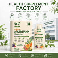 Multivitamine liquide à marque privée pour toute la famille, saveur raisin, soutien immunitaire et digestif, supplément liquide en sachet, OEM ODM