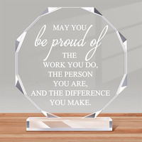 Trophée personnalisé en acrylique avec impression UV, récompense portable pour Employé du Mois