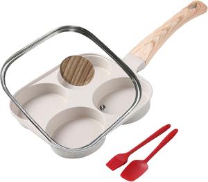 Poêle à frire antiadhésive MyLifeUNIT 4 tasses, compatible induction et gaz, pour petit-déjeuner, crêpes, hamburgers, sandwichs, œufs frits - Product Image 1