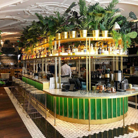 Café moderne Café vert Comptoir de bar sur mesure Design personnalisé Café-bar Design à vendre