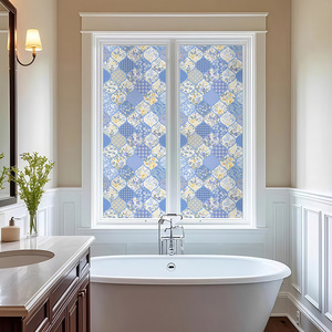 CSK Privacy Window Film PVC Electrostatic Frosted Glass Stickers For Bathroom And Windows With Pattern Design - Product Image 2