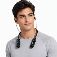 Écouteurs sans fil semi intra-auriculaires à tour de cou, vente en gros d'usine, HiFi Stéréo Bass, contrôle tactile, magnétiques, BT 5.4, IPX4, AAC pour musique et appels
