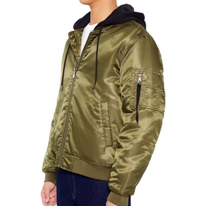 Chaqueta de Piloto para Hombre con Capucha con Cordón y Bolsillo con Cremallera, Apta para Moda Casual Diaria y Ropa Urbana - Product Image 3