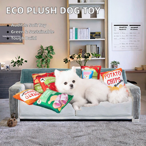 Senye Çevre Dostu Dayanıklı Köpek Çiğneme Oyuncağı Yaratıcı Ses Çıkaran Patates Cipsi Tasarımlı Oyuncak Ayı Polyester Elyaf 100g Rahatlatıcı - Product Image 3