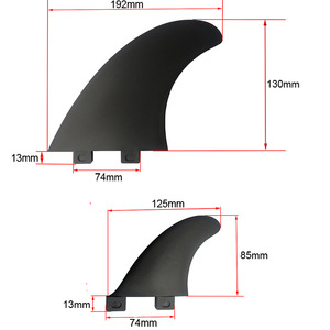 Ailerons de surf 5,4 pouces Future Base en PP pour eaux océaniques Gauche Centre Droite - Product Image 3