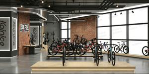 Support de présentation pour vélos électriques Kainice Premium en bois et métal, support de rangement pour vélos sur pied pour les magasins professionnels de vélos électriques - Product Image 2