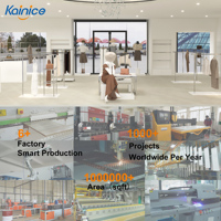 Kainice Promotion Portants de Présentation de Vêtements en Métal Doré pour Magasin de Détail, Meuble de Présentation de Vêtements