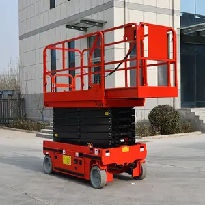 8m 320kg Electric Elevating Scaffolding Manlift Self Propelled Scissor Lift Construction Hoist