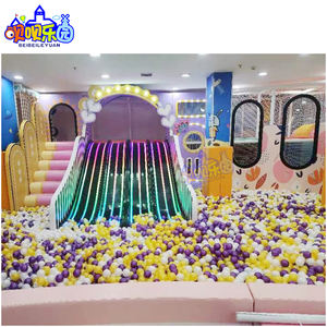 Parco Giochi Interno Personalizzato a Tema Castello, Attrezzatura per Parco Divertimenti Arcobaleno con Cascata d'Acqua, Offerta su Scivolo in Schiuma per <span class=keywords><strong>Intrattenimento</strong></span> <span class=keywords><strong>Bambini</strong></span> - Product Image 3