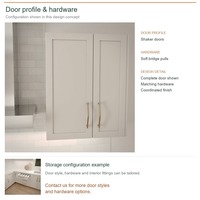 Meubles de cuisine en mélamine pour appartement, design Shaker, aménagement en U, boîtes de rangement en panneaux de particules et unités modulaires