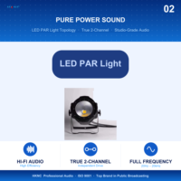 Projecteur de scène LED COB 230W, lumière PAR DMX512, activé par le son, fonction maître/esclave, pour concerts, mariages, clubs, bars, éclairage de scène