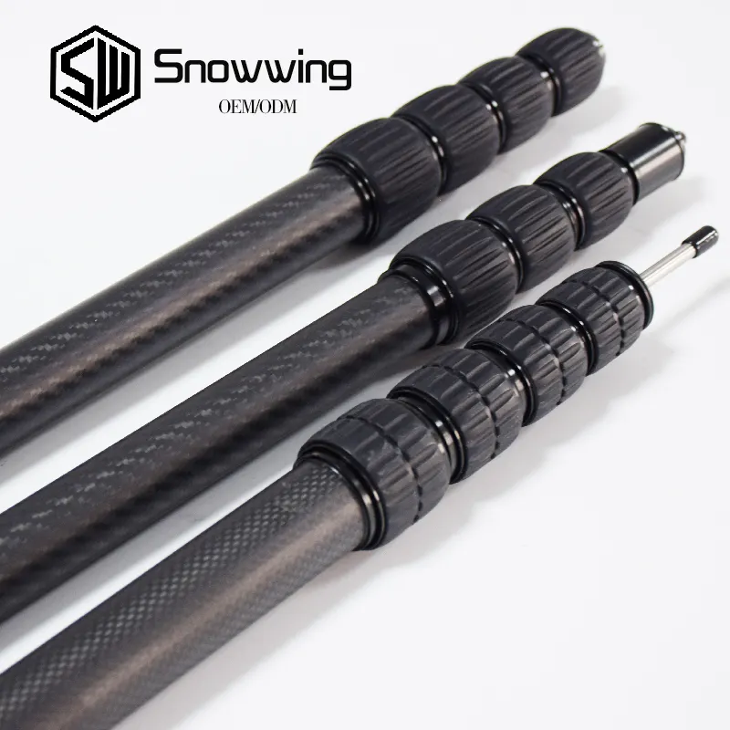 Carbon Fibre Pole SW Custom Telescopic 20ft 60ft 9m 10m 3k Extendable Carbon Fiber Telescopic Tube Carbon Fibre Telescopic Pole