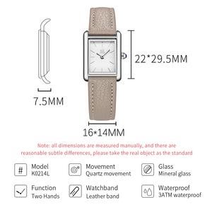 Reloj Cuadrado para Mujer, Sofisticado, Resistente al Agua, Minimalista y Elegante, con Correa de Cuero y un Atractivo Elegante - Product Image 5