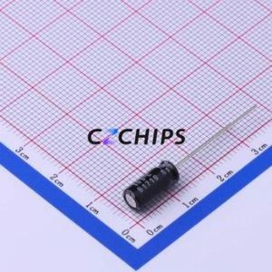 UVZ1H010MDD ตัวเก็บประจุอลูมิเนียมอิเล็กโทรไลติกผ่านรูผ่านชิ้นส่วนรู (THT) D5xL11mm 13mA-120Hz 1uF 20% 50V - Product Image 2