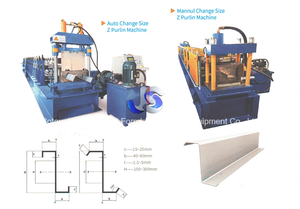 中国供应商高刚性钢框架高速易操作CZU檩条滚压成型机 - Product Image 4
