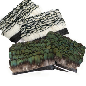 <strong>Pheasant</strong> Feather <strong>White</strong> Lady Amherst <strong>Pheasant</strong> Head Feather Fringe Trims Green <strong>Pheasant</strong> Feather Trims for Clothing Decoration - Product Image 1