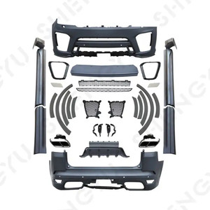 Kit de Carrocería Incluye Parachoques Delantero y Trasero con Rejilla y Faldones Laterales para Range <span class=keywords><strong>Rover</strong></span> 2018-2022, Actualización al Modelo SVR - Product Image 1