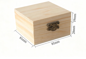 Boîte à trésors en <span class=keywords><strong>bois</strong></span> <span class=keywords><strong>de</strong></span> pin non fini, mini <span class=keywords><strong>coffre</strong></span> <span class=keywords><strong>de</strong></span> <span class=keywords><strong>rangement</strong></span> DIY avec charnières et fermoirs, pour bijoux, artisanat, cadeaux, décoration intérieure - Product Image 4