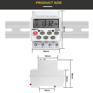 Interruptor de control de tiempo popular universal de Vietnam 30amp 220V 24hrs AC interruptor de control de sincronización inteligente - Product Image 4