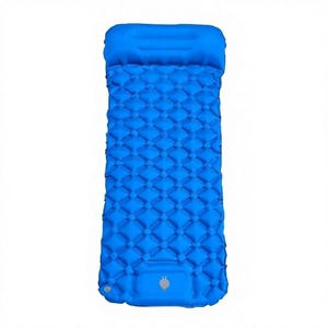 Colchón Inflable Plegable Moderno para Acampar al Aire Libre con Almohadas, Bomba de Aire Integrada Ultraligera, Uso Rápido y Fácil, Color Azul - Product Image 1