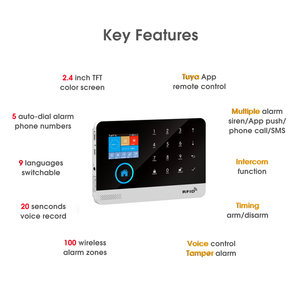 Wholesale Price Anti Thief Home Security Tuya WiFi <strong>GSM</strong> Wireless Smart Home Burglar Security <strong>Alarm</strong> <strong>Systems</strong> With Siren Door <strong>Sensor</strong> - Product Image 3