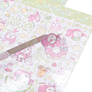 Feuilles d'autocollants imperméables en vinyle PVC pailleté pour planificateur impression personnalisée fournisseurs d'autocollants coupe baiser <span class=keywords><strong>mignon</strong></span> - Product Image 5