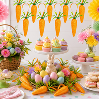 24 Piezas de Adornos de Zanahoria de Espuma con Purpurina, Decoración Colgante para Árbol de Pascua, para Fiestas de Primavera, Decoración Interior del Hogar