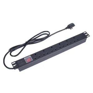 LE OEM prise UK Type Rack Mount Power Distribution Unit 1U Wall Mount PDU