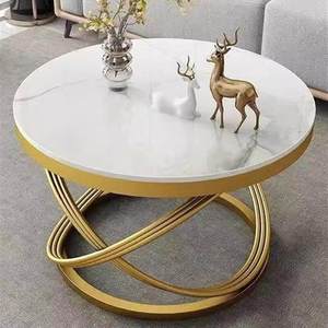 Table basse moderne minimaliste en acier et ardoise, nouveau modèle tendance pour la maison, table d'appoint pour canapé de salon, petit appartement, balcon - Product Image 4
