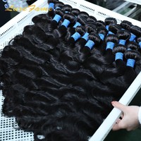 Lots de Cheveux Naturels Vierge Double Drawn en Gros, Alignés dans le Sens de la Cuticule, Ondulés, Extensions de Cheveux Humains