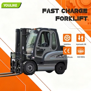 รถ<span class=keywords><strong>ยก</strong></span>ไฟฟ้าไฮดรอลิกแบบมีที่นั่ง พร้อมอุปกรณ์เสริม รถ<span class=keywords><strong>ยก</strong></span> 4x4 ล้อใหญ่ ยางตัน - Product Image 1