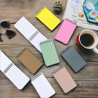 Bloc-notes portable A7 avec reliure spirale et couverture en PP, cadeau de haute qualité, carnet de poche, cahier de notes, 80 feuilles