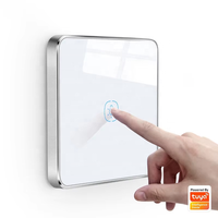 Interrupteur intelligent Tuya Zigbee, norme britannique, nécessite un fil neutre et un fil sous tension, interrupteur mural compatible avec Yandex Alice