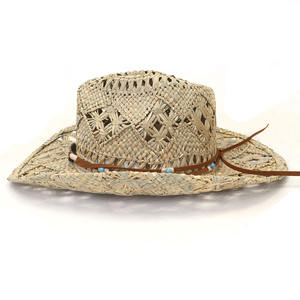N103 Chapeau de paille tressé à la main pour l'été, protection solaire, respirant, idéal pour la plage et la marche - Product Image 3