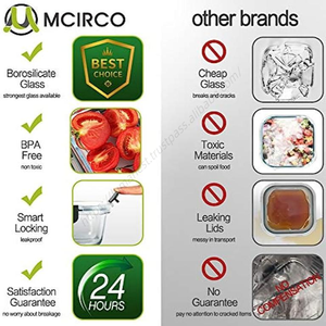 Conteneur de stockage alimentaire en verre borosilicate de nouvelle conception en gros, boîte à lunch bento avec couvercle - Product Image 5