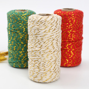 2mm Rope Twisted-cord 100% Cotton Rope 100m/roll Twine Fil Macrame Diy String Gift Packaging Hang Tag Rope For Christmas Decor
