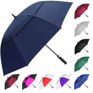 Hot Sale Business Advertising Printing Straight Umbrella Large Size Man Waterproof Golf Umbrella Double Canopy Windproof Custom