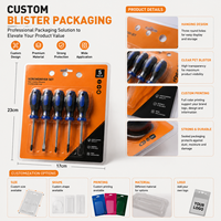 Emballage en blister personnalisé pour outils |   Emballage en blister en plastique transparent PET |   Impression OEM, taille, forme, logo, vente en gros, usine