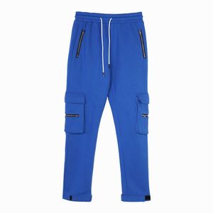 <span class=keywords><strong>Pantaloni</strong></span> Cargo da Uomo Blu Royal con Tasche Laterali Grandi e Zip, Casual Slim Fit, Produzione OEM ODM Personalizzata - Product Image 6