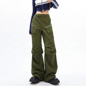 <span class=keywords><strong>Pantaloni</strong></span> Cargo <span class=keywords><strong>Parachute</strong></span> OEM Vintage a Vita Alta, Stile Street Wear, Larghi e Casual per <span class=keywords><strong>Donna</strong></span> - Product Image 1