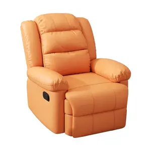2024 Nordic Living Room Modern Single Electric Sofa Chair Orange Recliner Message Extendable Sofa