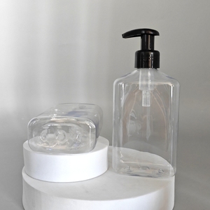 250ml 8oz Refillable Shampoo Containers with Pump <strong>Empty</strong> square Soap Dispenser <strong>Bottles</strong> for Lotion Soap Body Wash Gel <strong>Liquid</strong> - Product Image 2