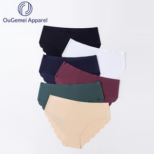 Factory Outlet của phụ nữ 6-màu nylon vô hình quần lót giữa eo quần lót liền mạch tóm tắt 6-màu rắn calcinha sem - Product Image 1