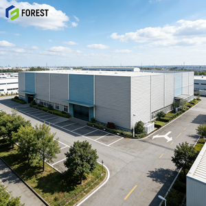 Parc logistique à structure en acier PEB à travée libre avec système de plancher en mezzanine, usine certifiée ISO9001 pour projets industriels - Product Image 1