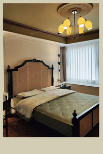 Cama Doble Grande de Madera Maciza Estilo Americano Vintage, Cama Francesa Anna, Camas Modernas Minimalistas de Lujo Ligero - Product Image 6